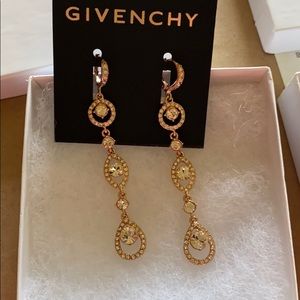 Beautiful long Rose Givenchy Earrings